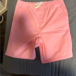 Pink Drawstring Cotton Shorts